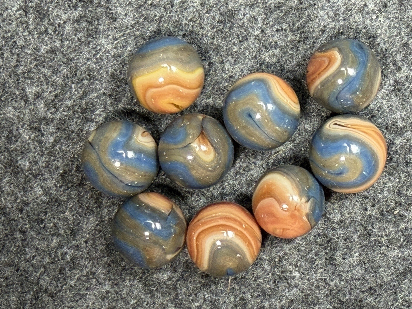 JABO Classic Burnt Amber Collectors Display Of 9. 5/8 +-