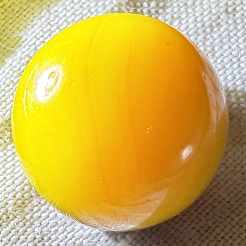 2 Vintage Akro Agate Patch Marbles, Both 0.62 in & NM+