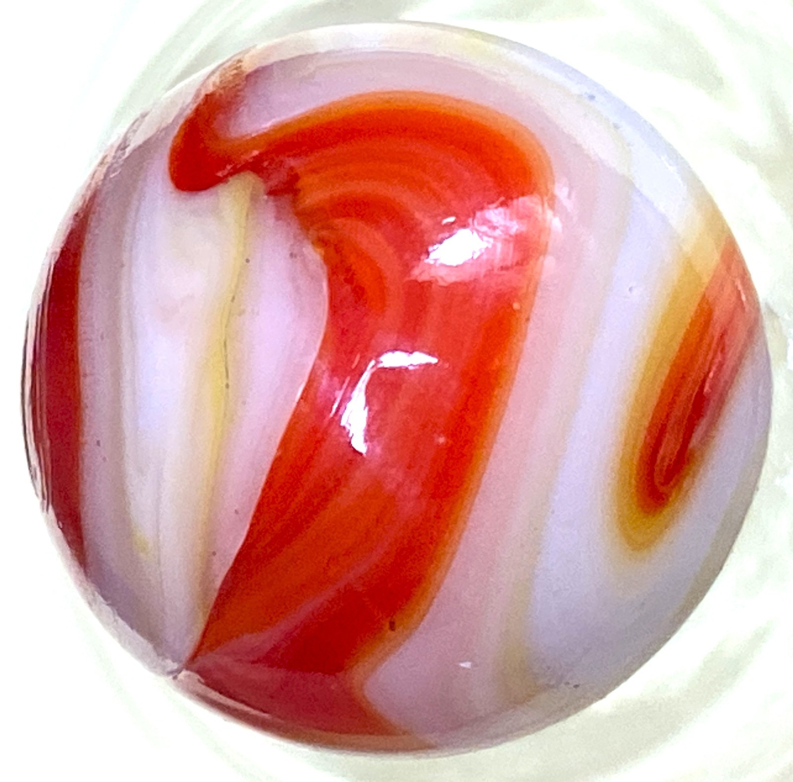 DAS/SAMMY’S/WV/JABO FIREY CANDY CANE FLAMED-OUT SWIRLED SHOOTER .72″ 4B/08
