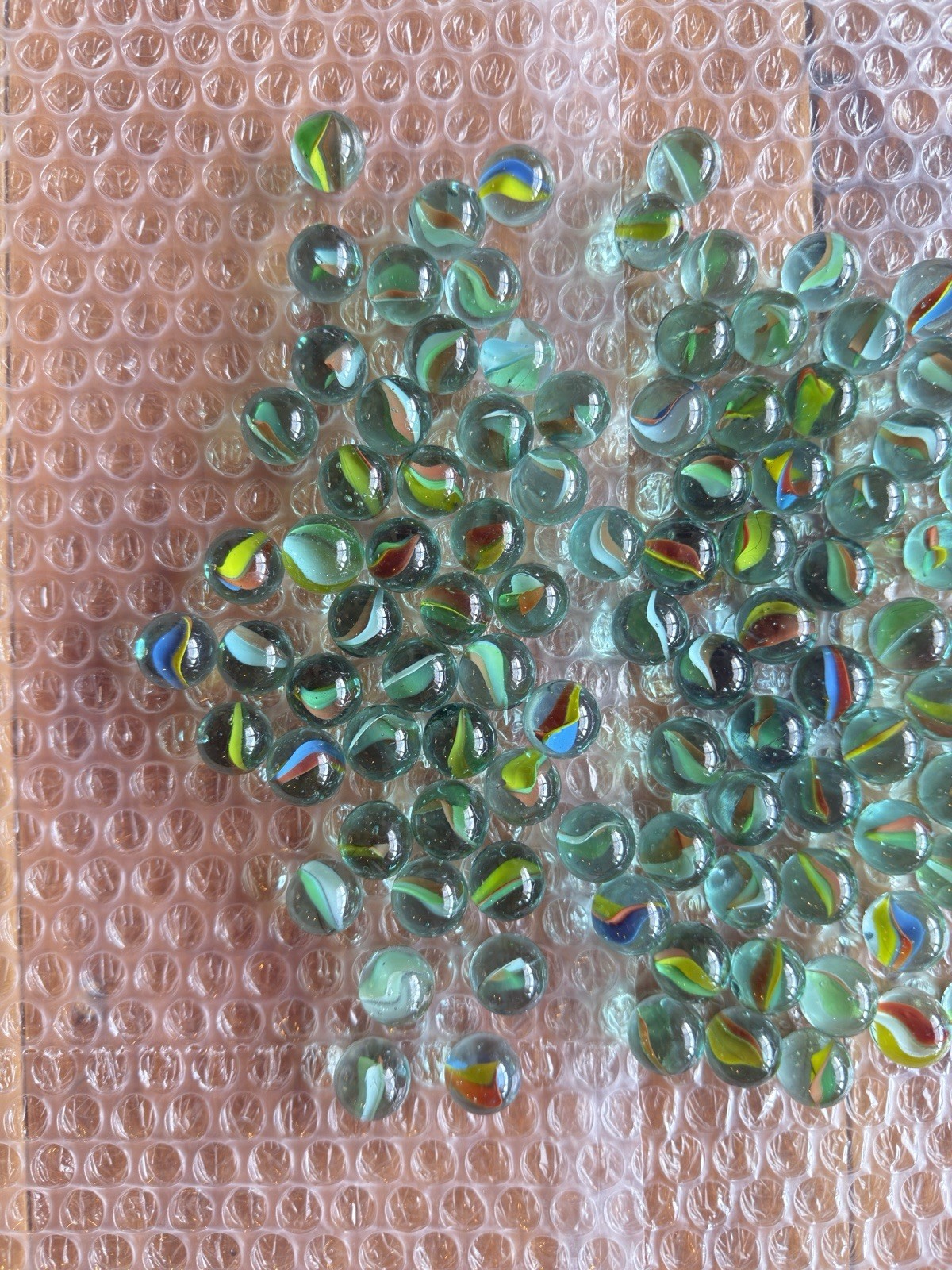 Cats Eye Marbles Various Multi-Colors Lot of 109