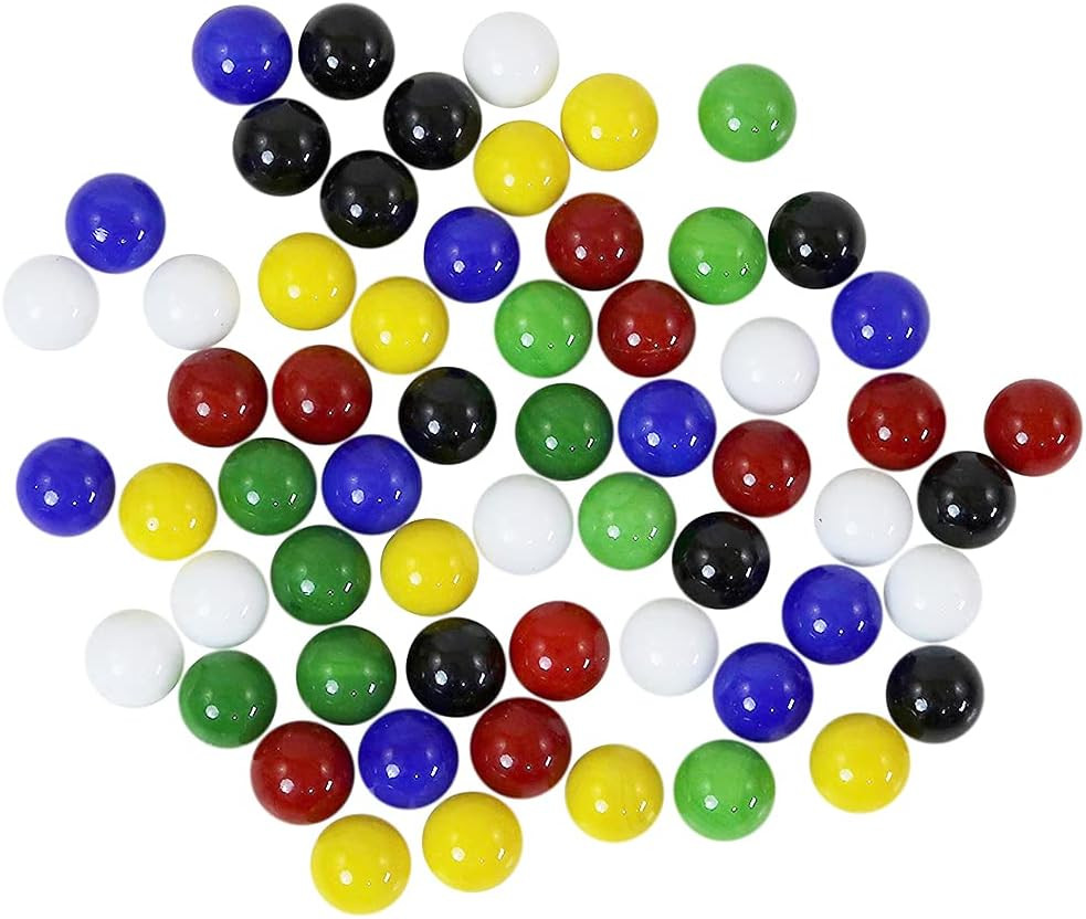 Mega Game Replacment Marbles 14Mm -Solid Glass-60 Pieces – Chinese Checkers, Cra
