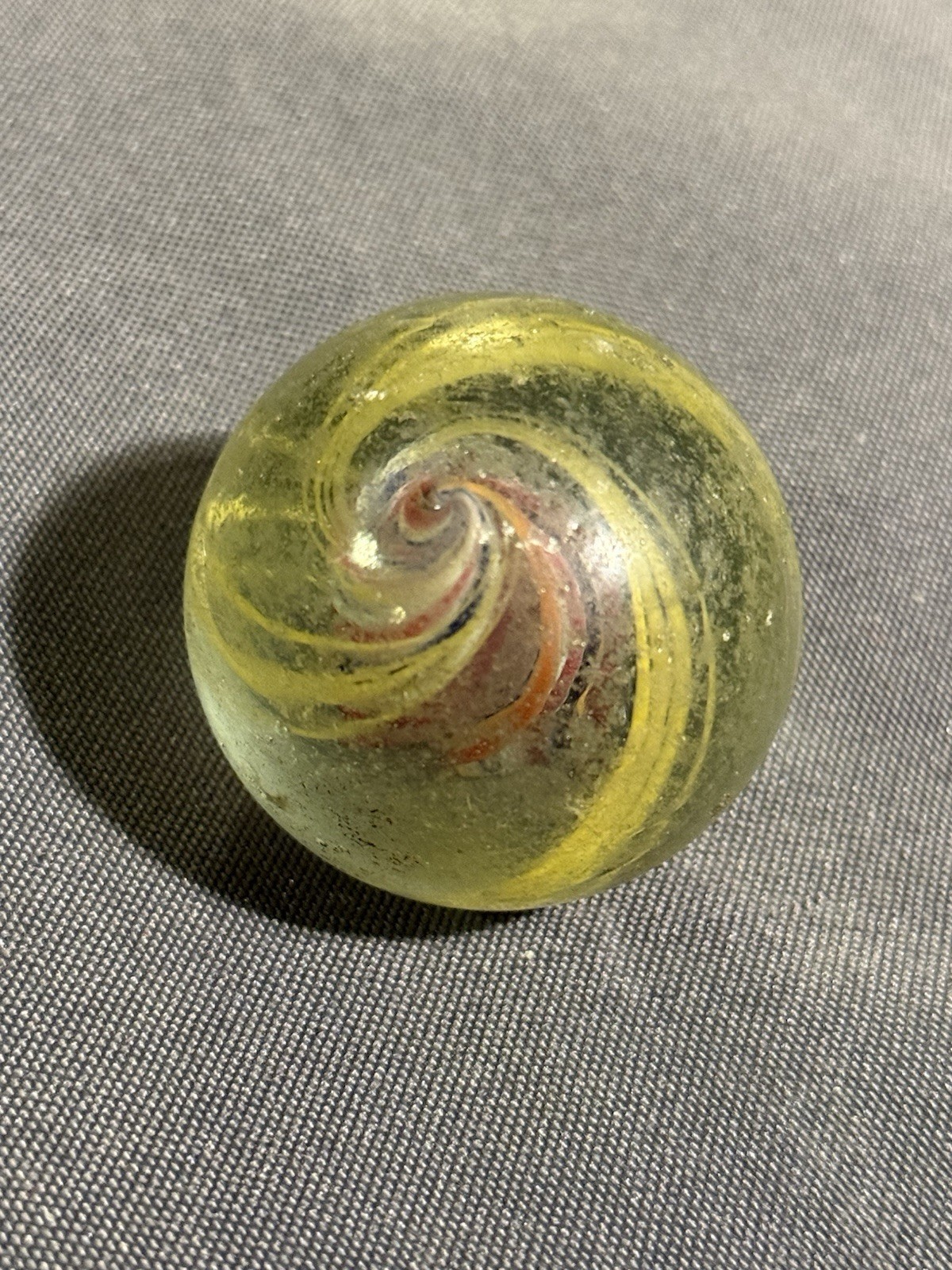LARGE Early Antique Hand Blown Glass Shooter Marble C