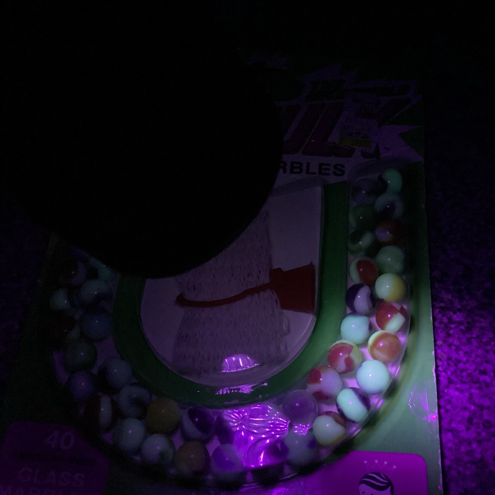 1979 Vintage Marble King Incredible Hulk Pack Sealed NOS 40 Glass Marbles Glow