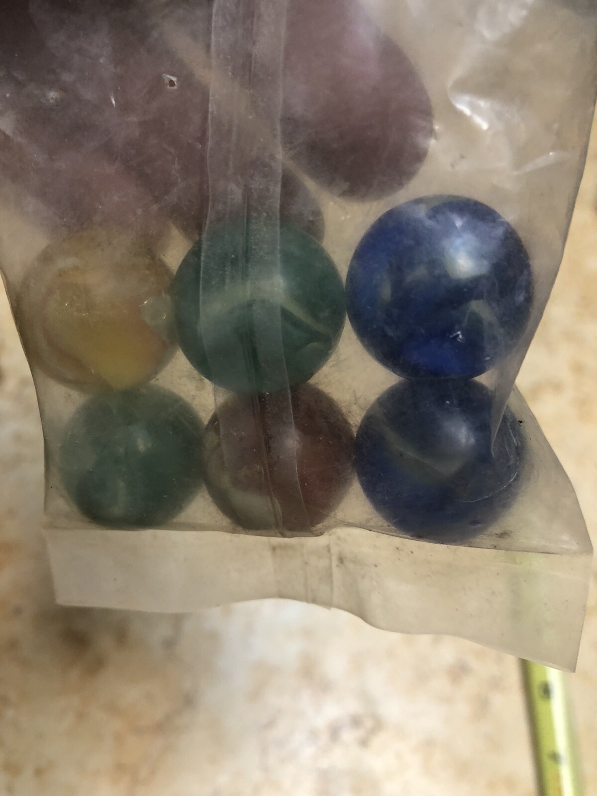 Vtg Marbles – Vitro Cat Eyes – 5 Star Brand – 10¢ – The Pride of Young America