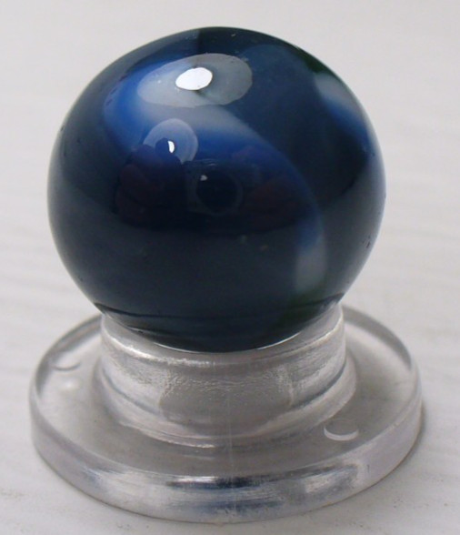 #1060 Vitro Agate Vintage Fancy Conqueror Marble 4 color. Green, Blue, Black