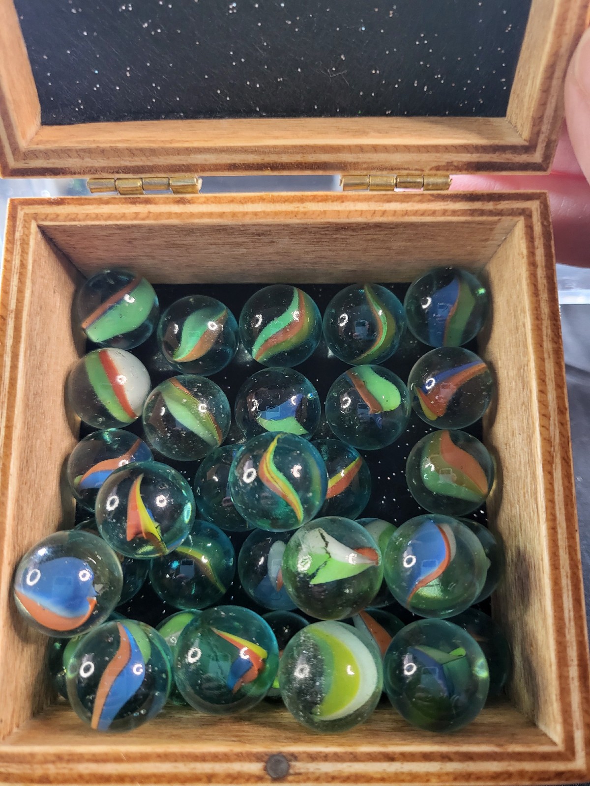 Box of 34 Cat Eye Marbles