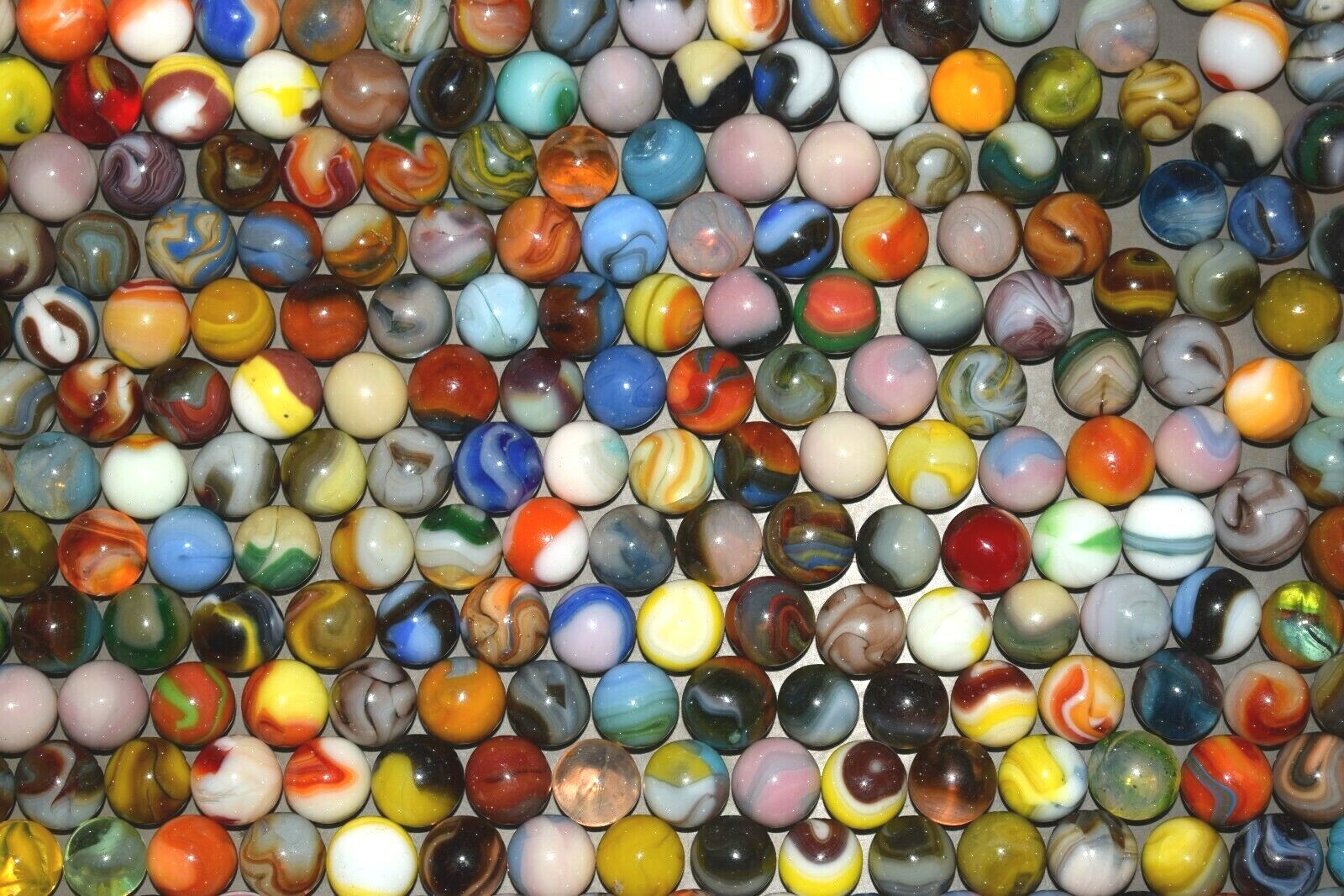 👀⏩ Classic Run JABO Collectors Mixed Marbles Lot of 10 Size .625″=5/8″ Mint