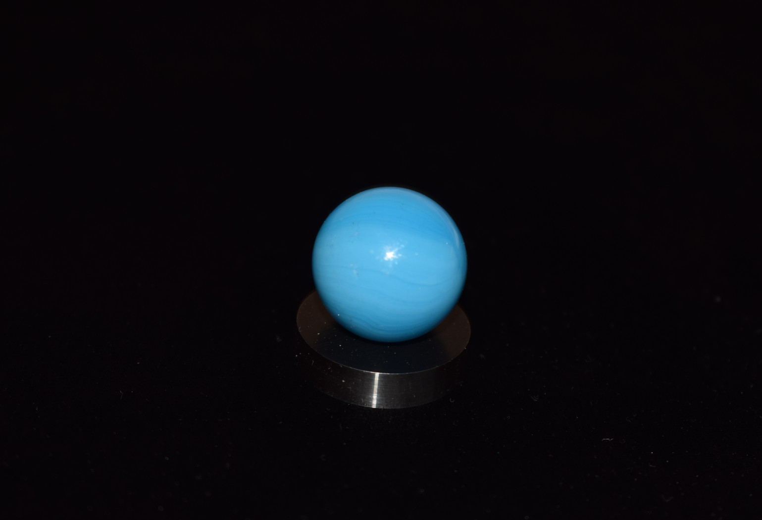 ⭐Vacor Turquoise Solite Opaque Glass Marble LARGE Shooter Size .875″=7/8″ MINT