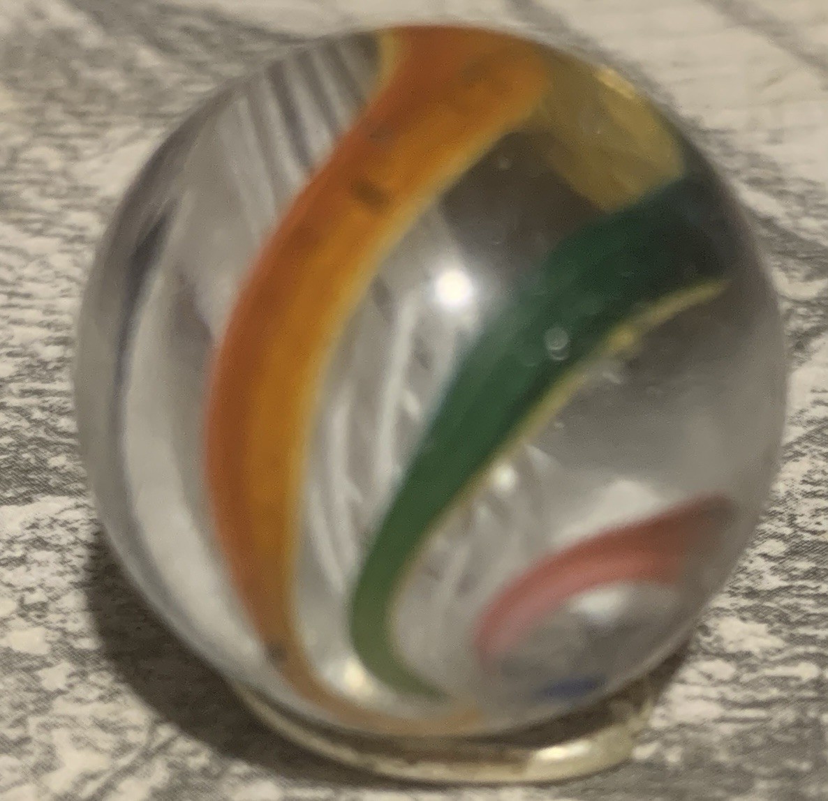 Antique German Swirl Marble, Produced between 1860 and 1920. 7/8”