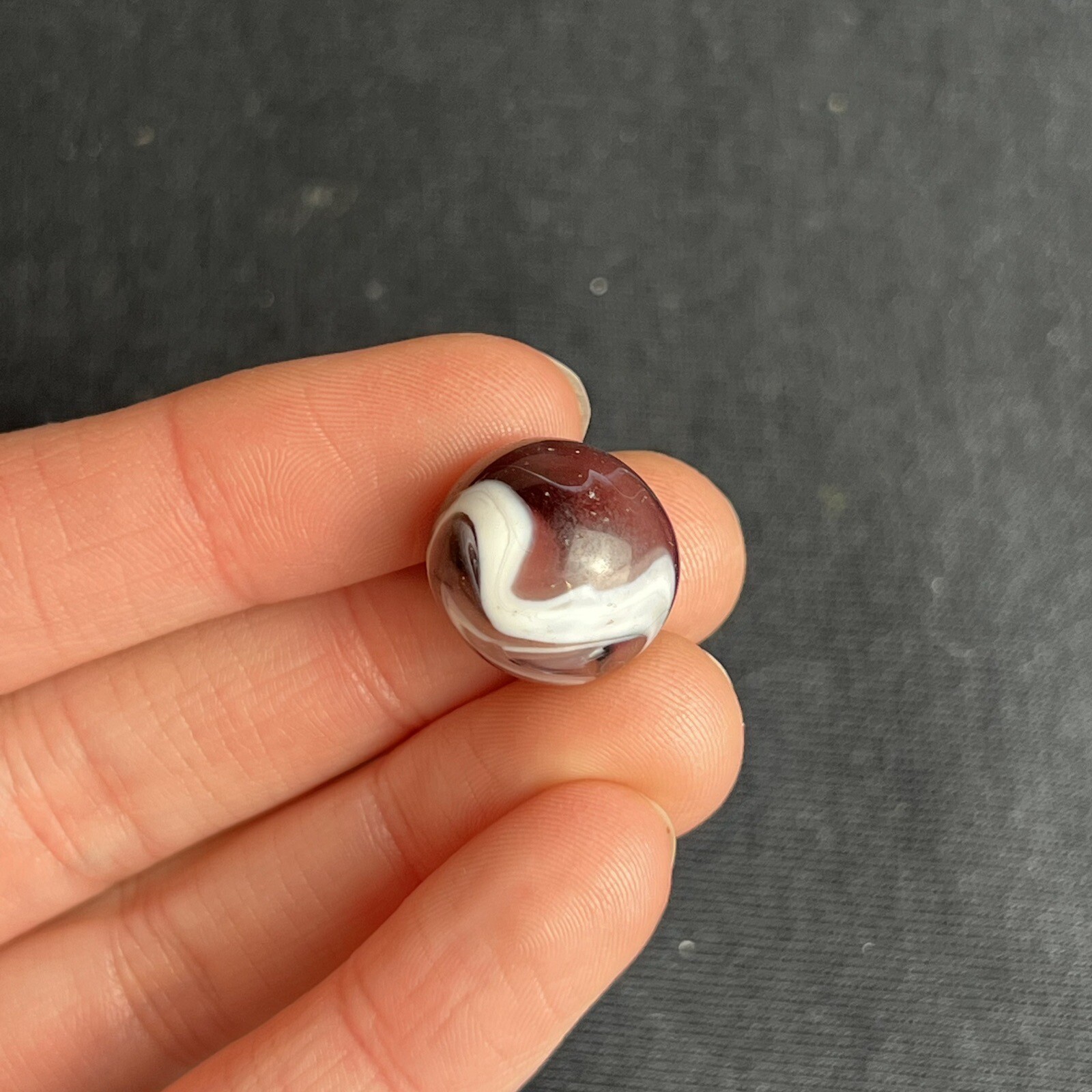 Vintage Lavender Akro Agate Peltier Christensen Glass Swirl Marble 0.6”