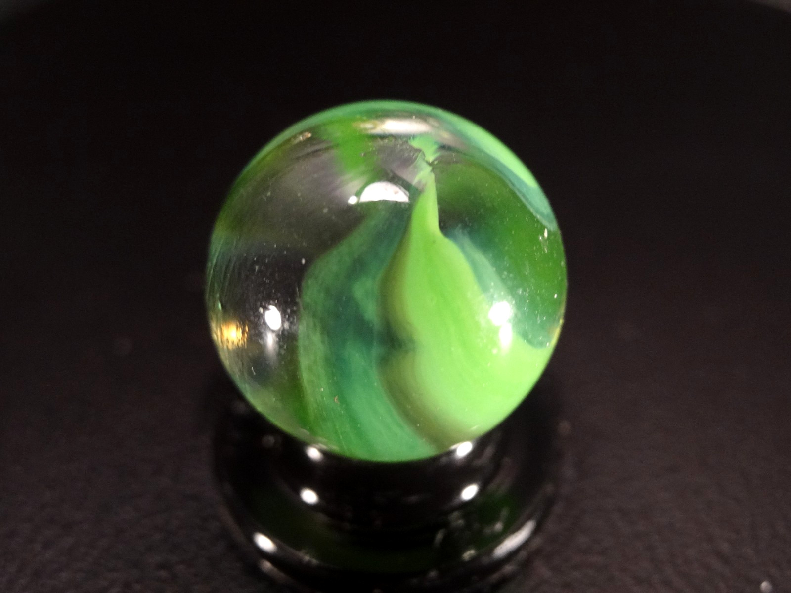 MARBLE KING ” CLEAR GREEN BOY ” 🟢🟢🟢 Superior Example rare WET MINT