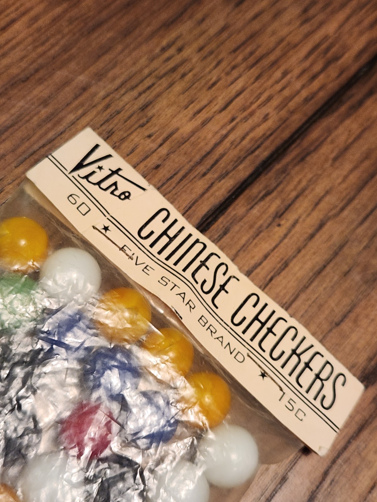 Vitro Five Star Brand Original Bag Chinese Checkers .15c Pride Of American MADE