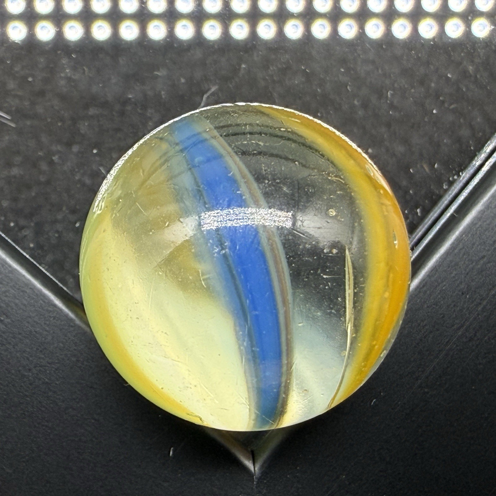 AMAZING Clear Multi Color Caged Cat Eye Shooter .80” NM+ Possibly Vitro