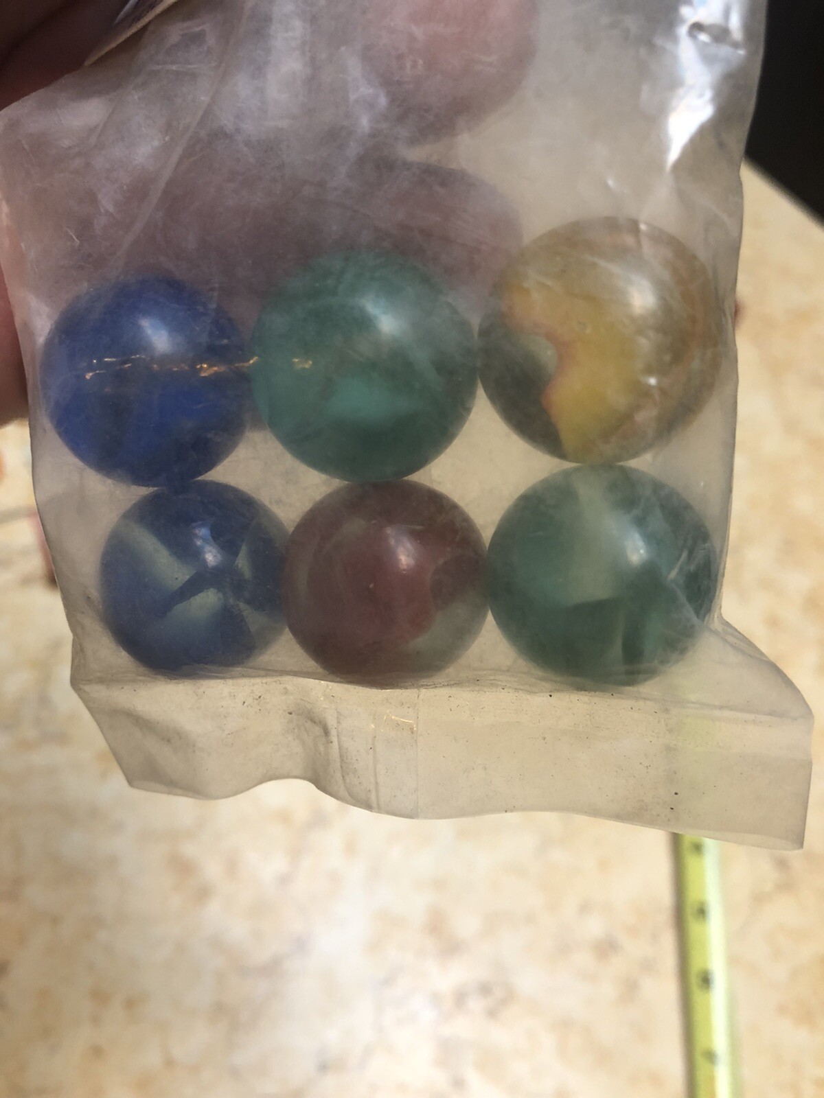 Vtg Marbles – Vitro Cat Eyes – 5 Star Brand – 10¢ – The Pride of Young America