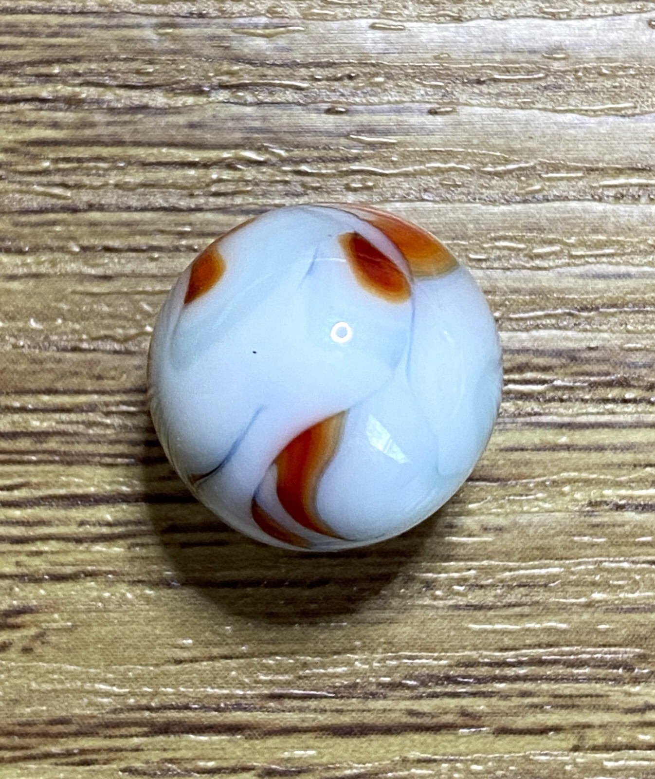 WOW VHTF ALLEY AGATE WV OPAQUE ORANGE MATRIX SWIRL EXPERIMENTAL FLAME .58″ M211