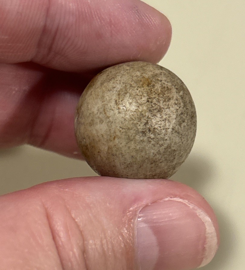 Antique 19th Century French Clay Marbles Lot Of 2