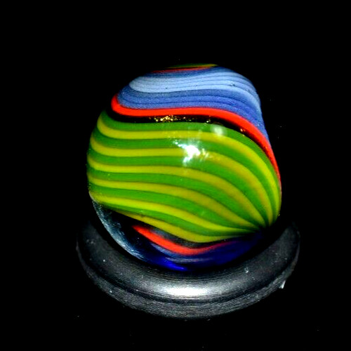 BRYAN TRILLAS GLASS MARBLE/.579″-GRASS & SKY VIEW-AVOCADO,GRASS,GREEN LUTZ,SKY+