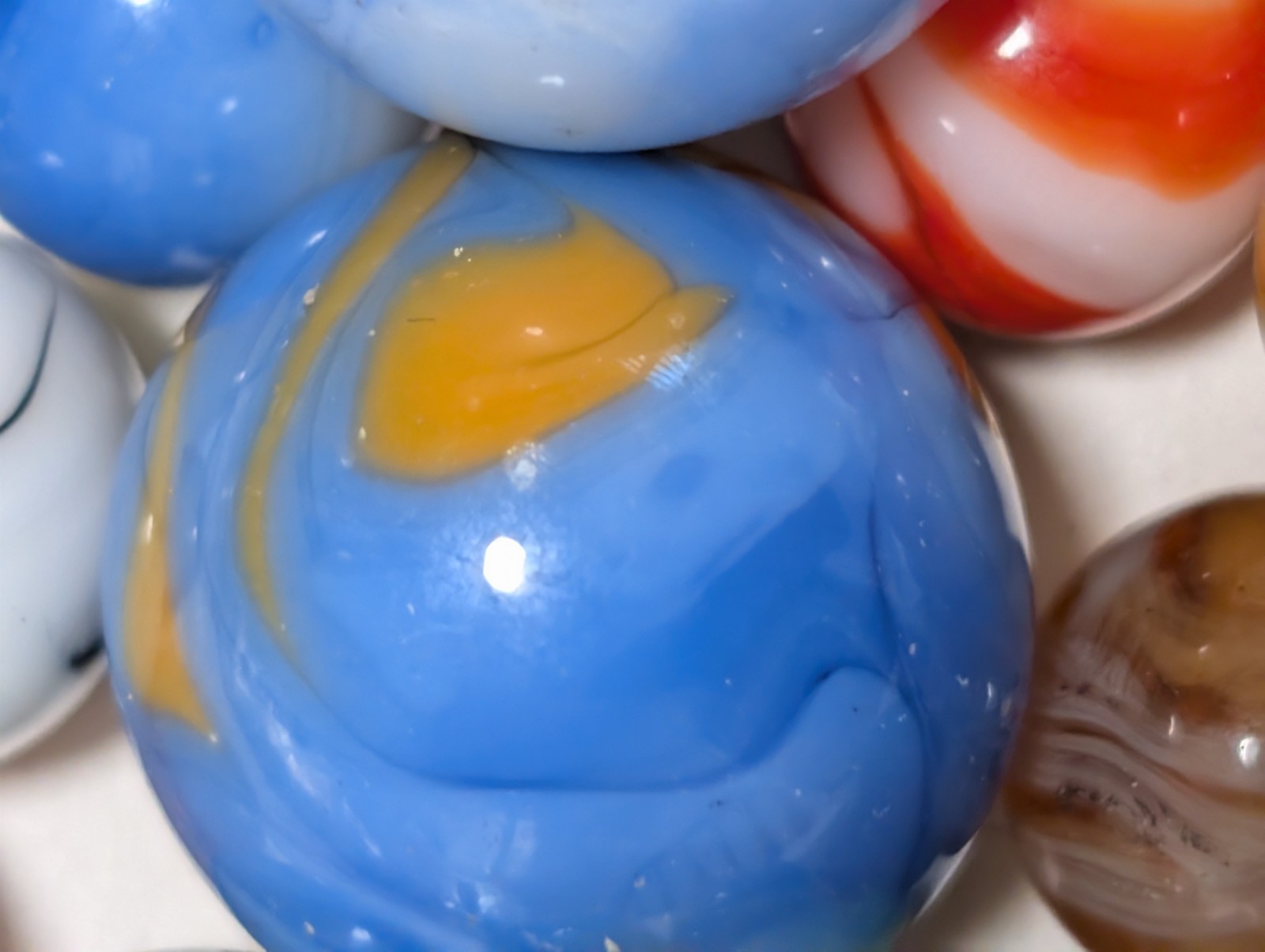 #9 Collectable Mint- Excellent Vintage Mixed Beautiful Marbles, 1930’S-1960’S