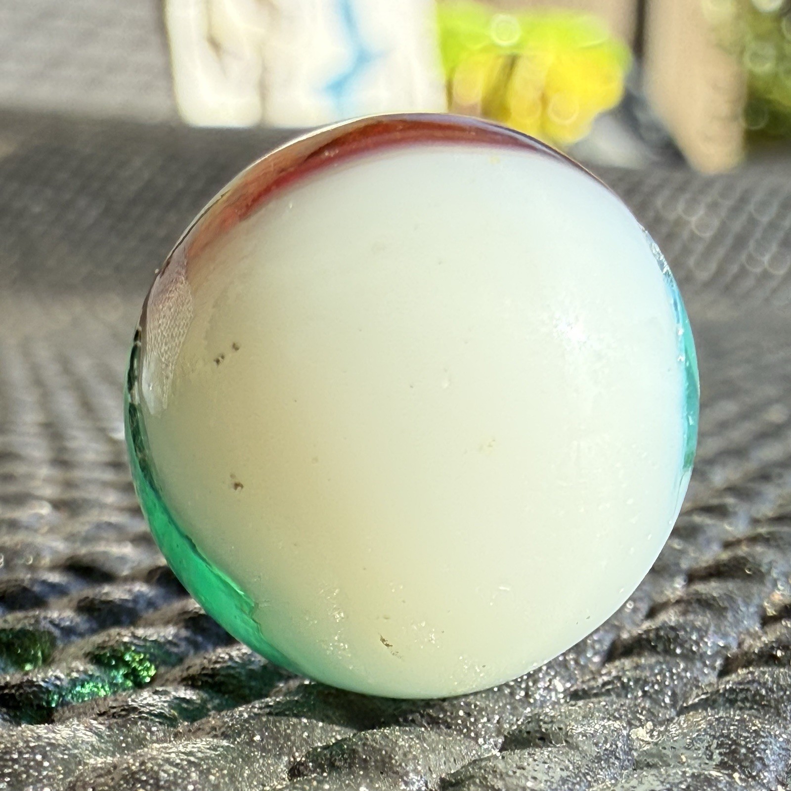 Vitro Aquamarine Tri Lite Vintage Marble .61” Nm+ Gorgeous Example!!!!!
