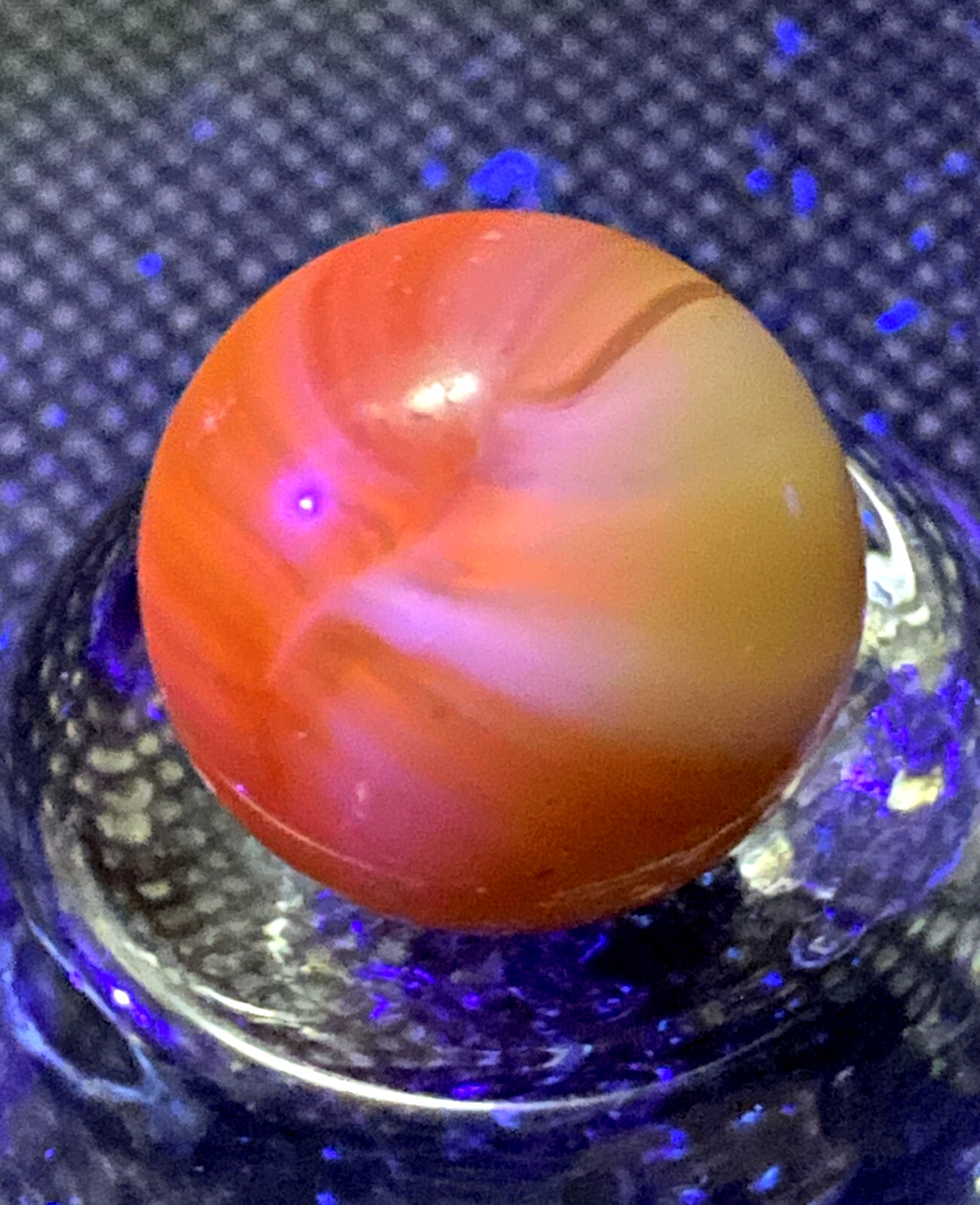 NEVER SEEN ANOTHER MASTER MARBLE CADMIUM ? URANIUM GLOW UV SHOOTER .69″ M638