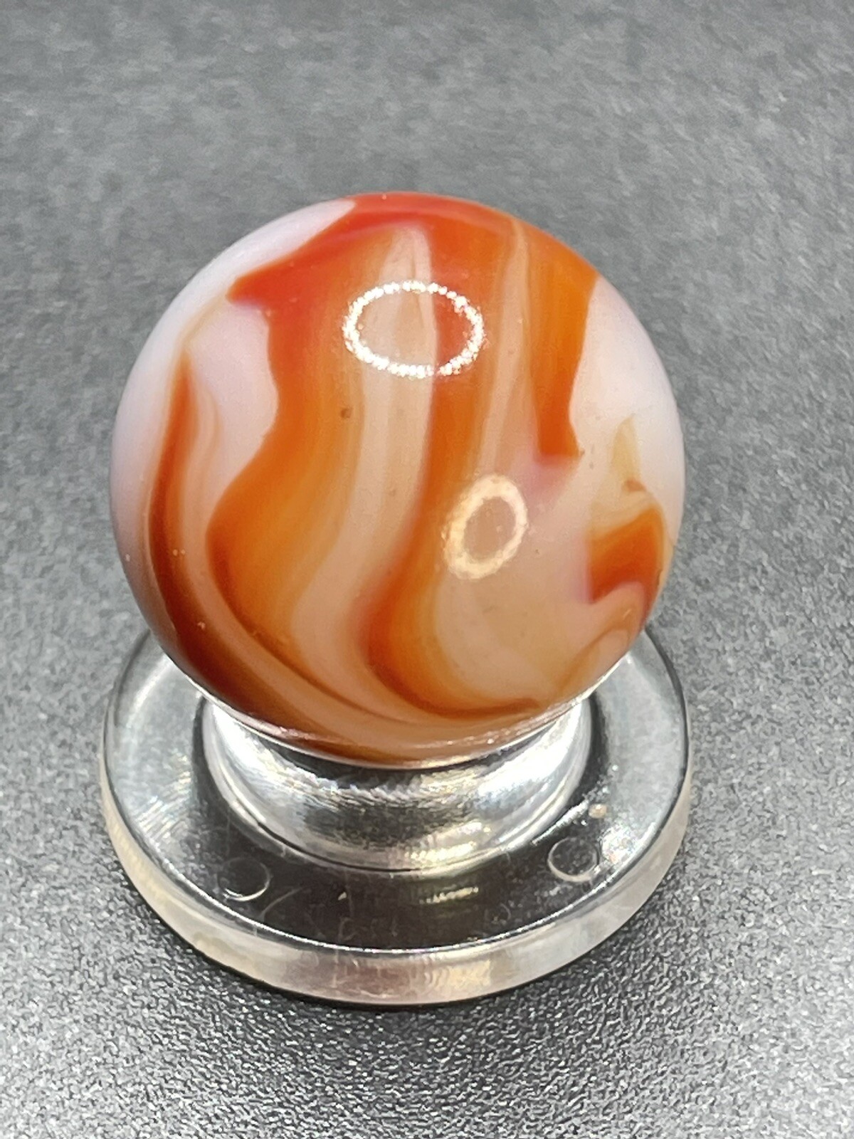 Alley Shooter Flame Swirl Marble Vintage Marbles 0.669”
