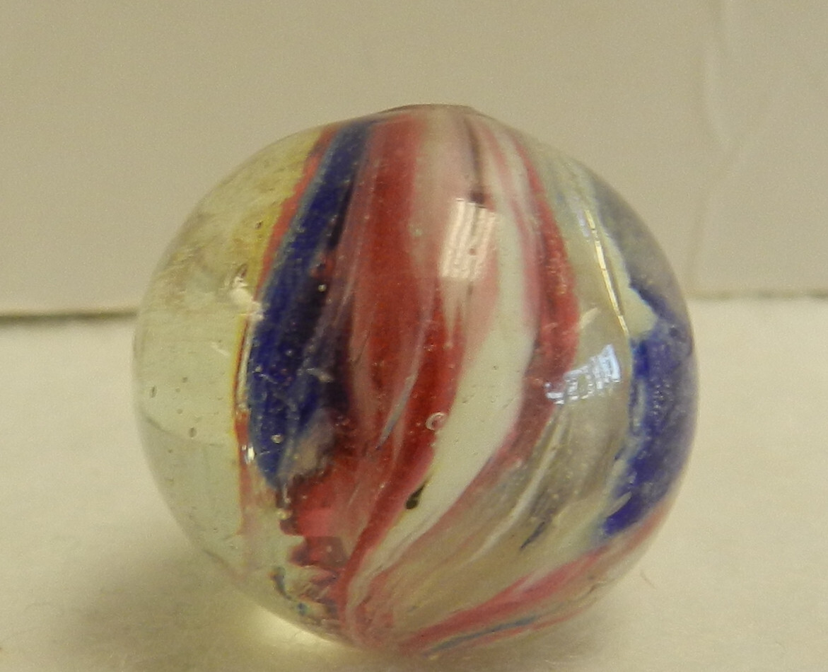 #18722m Interesting Shrunken Onionskin Vintage German Handmade Shooter Marble