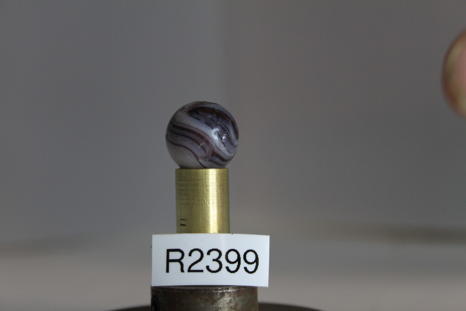 CHRISTENSEN AGATE MARBLE COLD ROLLED PURPLE OPAQUE WHITE 11/16″ CIRCA 1925-1933