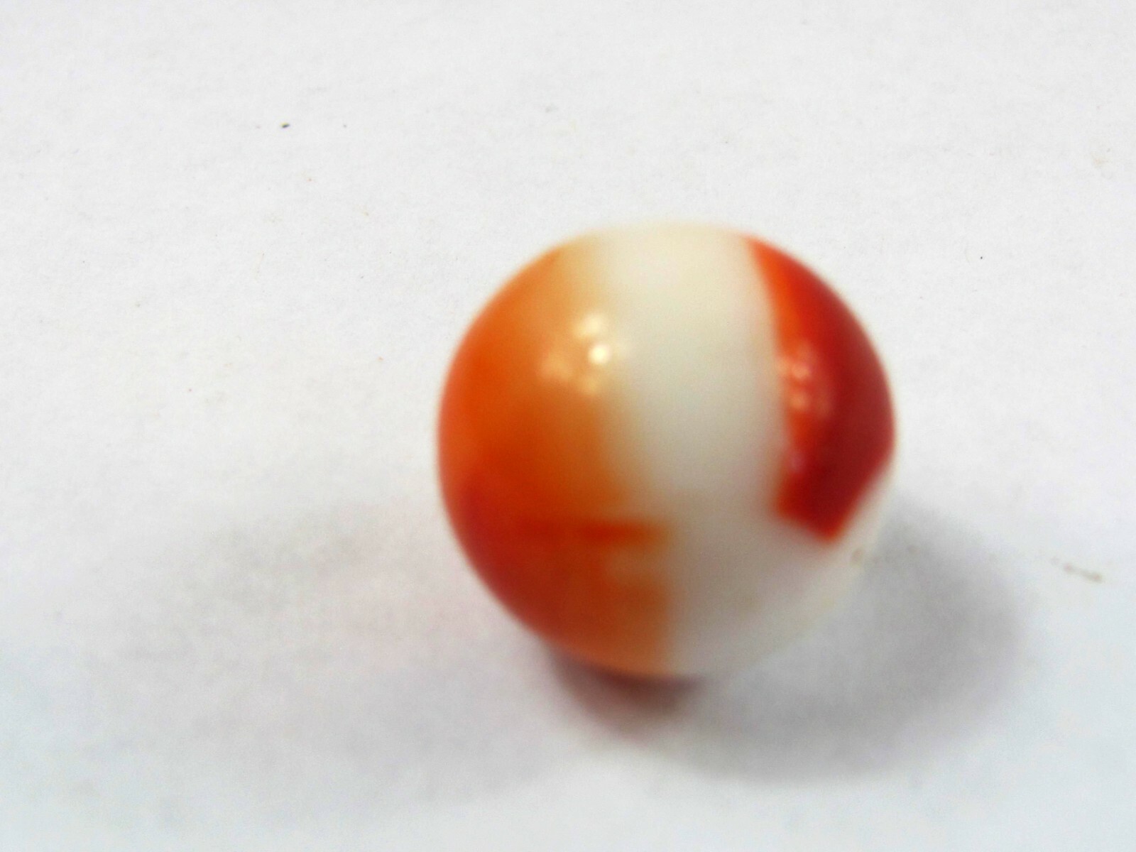 Vintage Marble 5/8″ Orange White Swirl B131