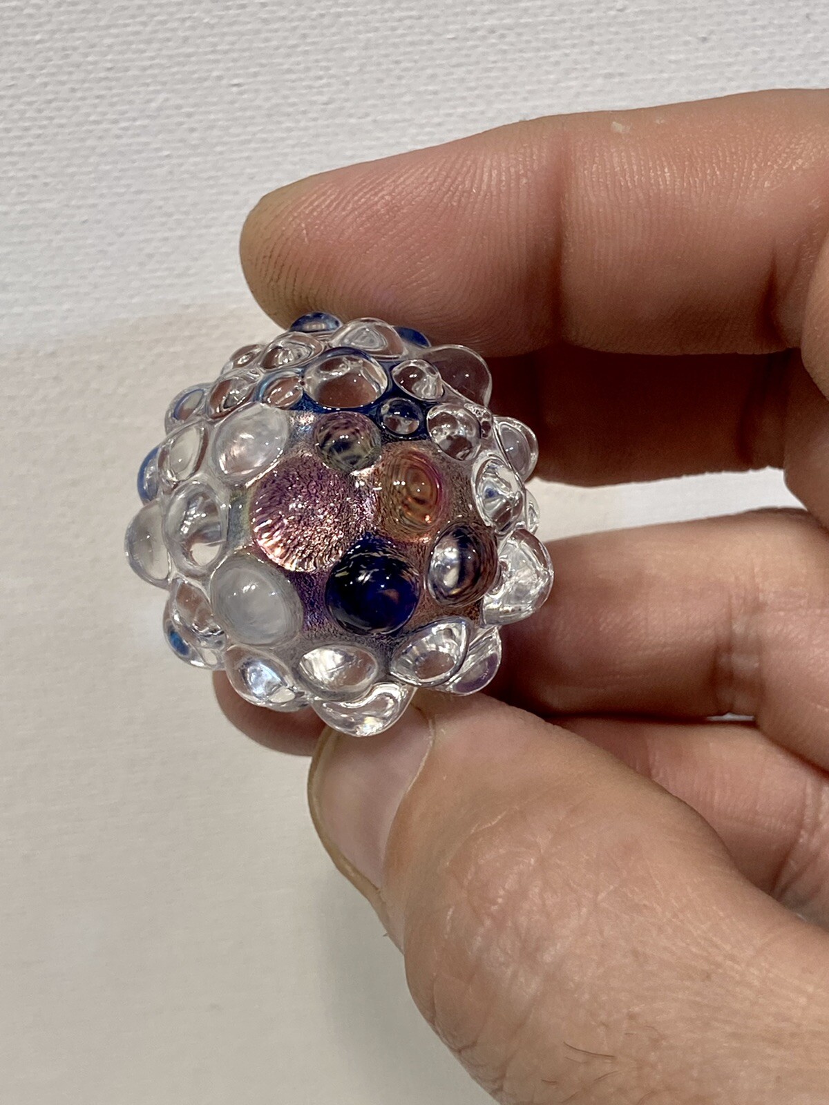 Marble Hand blown boro glass marble Art Blinger Color Dichro￼ Dot Texture Dichro