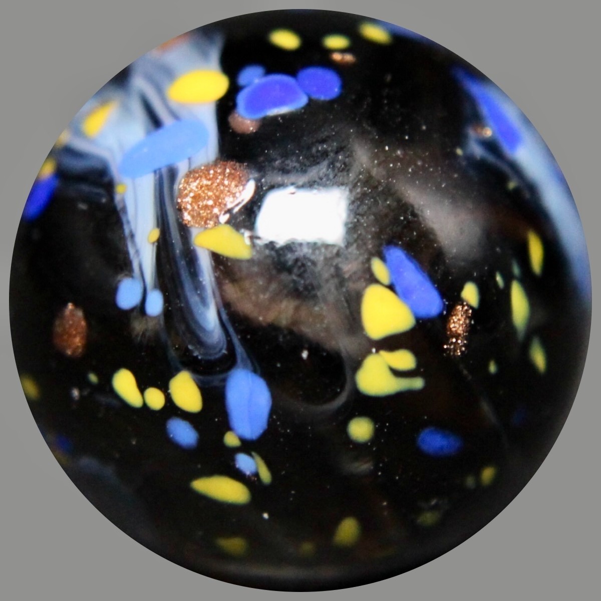 JABO Raven Marble Collector Series: Chunky Gold Lutz Guinea