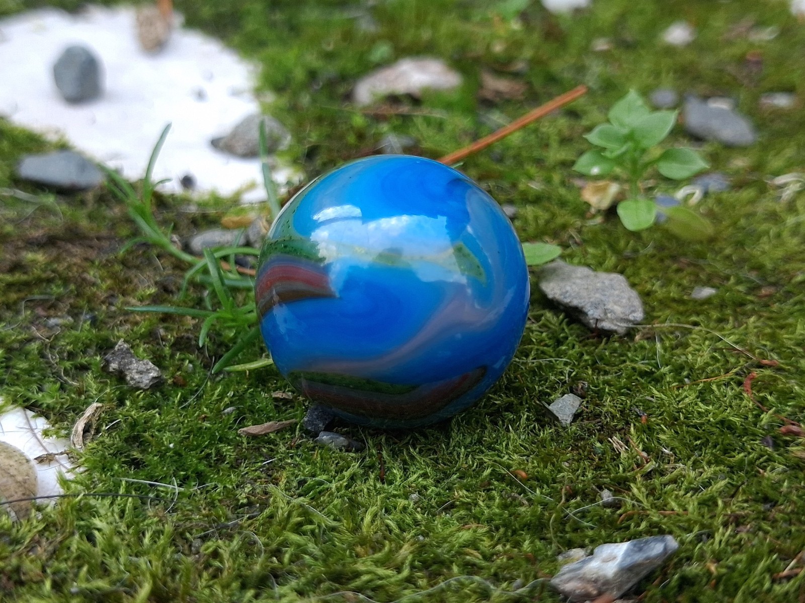 JABO/DAS Blue Racer Green Aventurine Swirl Marble Size .71 Mint
