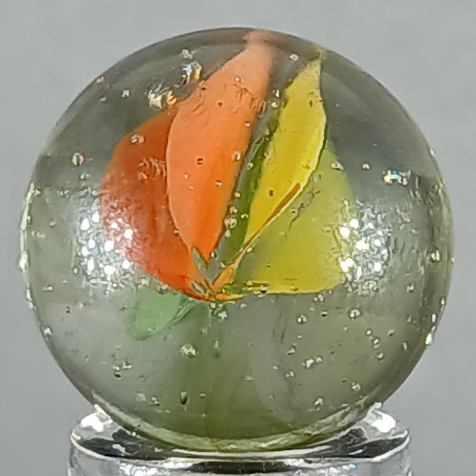 Vintage Tri-Color Hybrid Cat’s Eye Marble .62 Inches Near-Mint Condition
