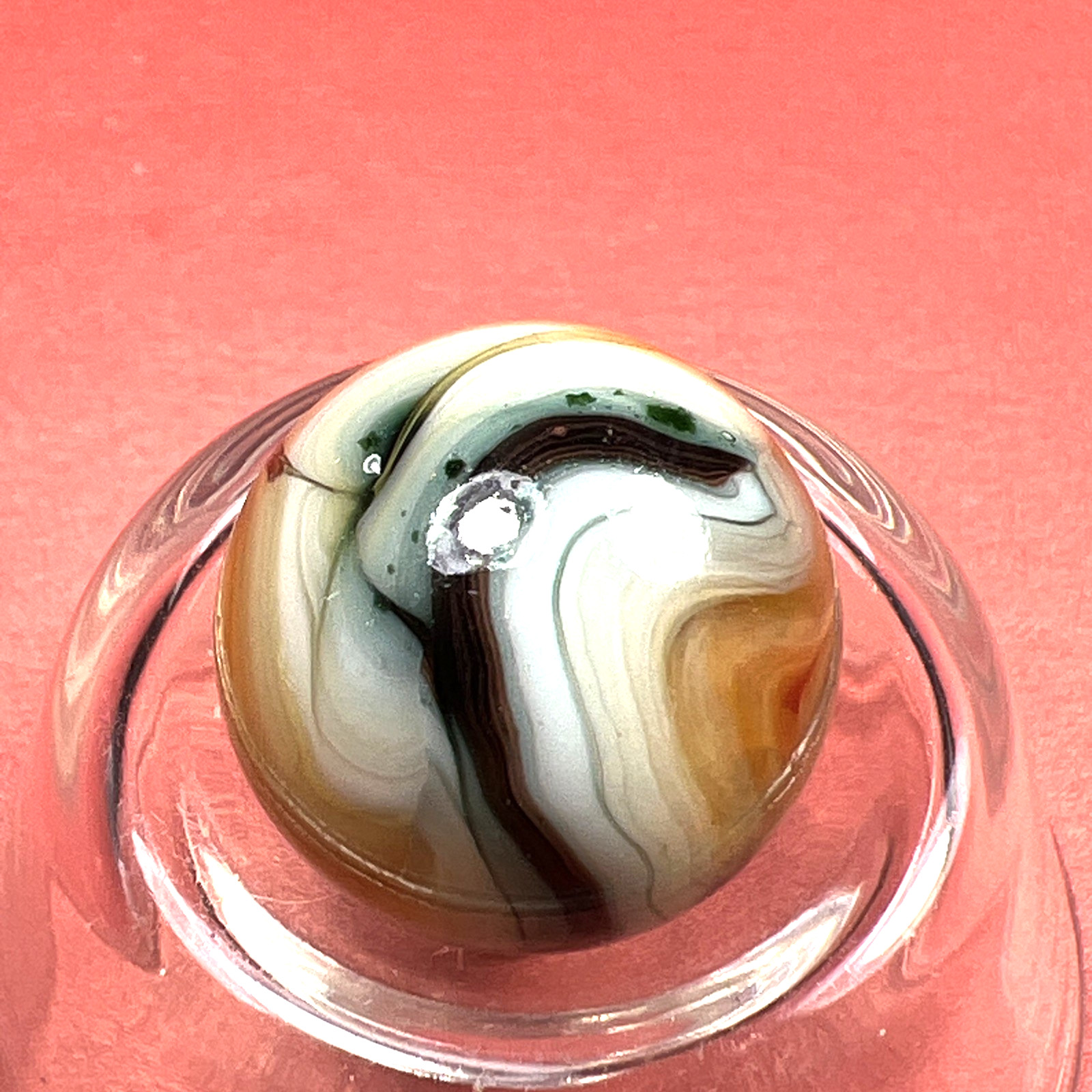 DAS/CHAMPION/WV/JABO TRANSPARENT & OPAQUE AVENTURINE SWIRL SHOOTER .67 BOX01/332