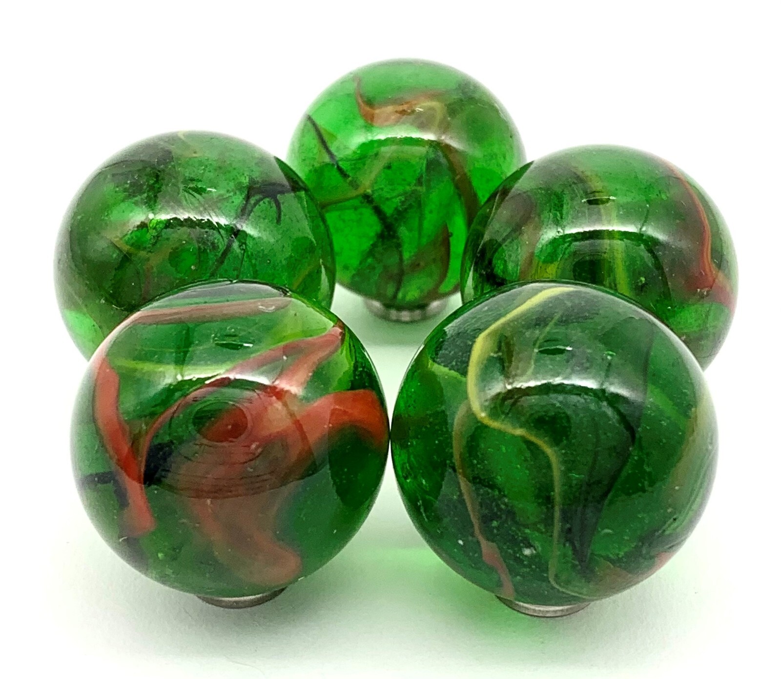 NEW Pk 5 T-Rex 25mm 1″ Glass Mega Marbles Shooters (resembles Pterodactyl) Vacor
