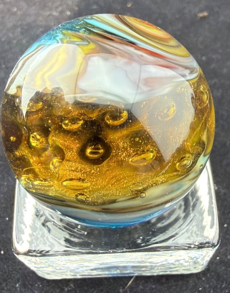 Steve Willis 2006 Handmade Lampwork Art Glass Marble 1.20″ Near Mint