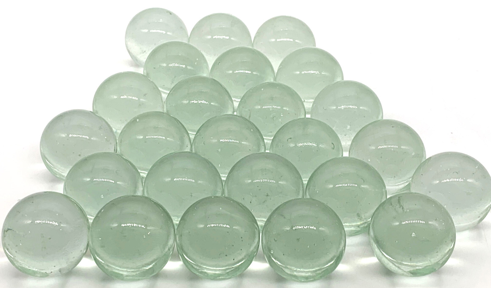 25mm “Glacial Ice Clear” Glass Shooter Marbles (1″) New for 2022! Pk of 100