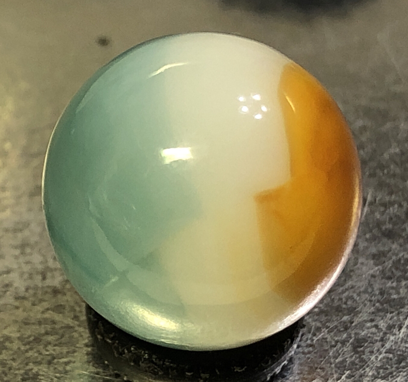 VITRO ALL RED Patch ROBIN BLUE Rainbo Opaque VINTAGE Marbles .61″ 19/32” Look!