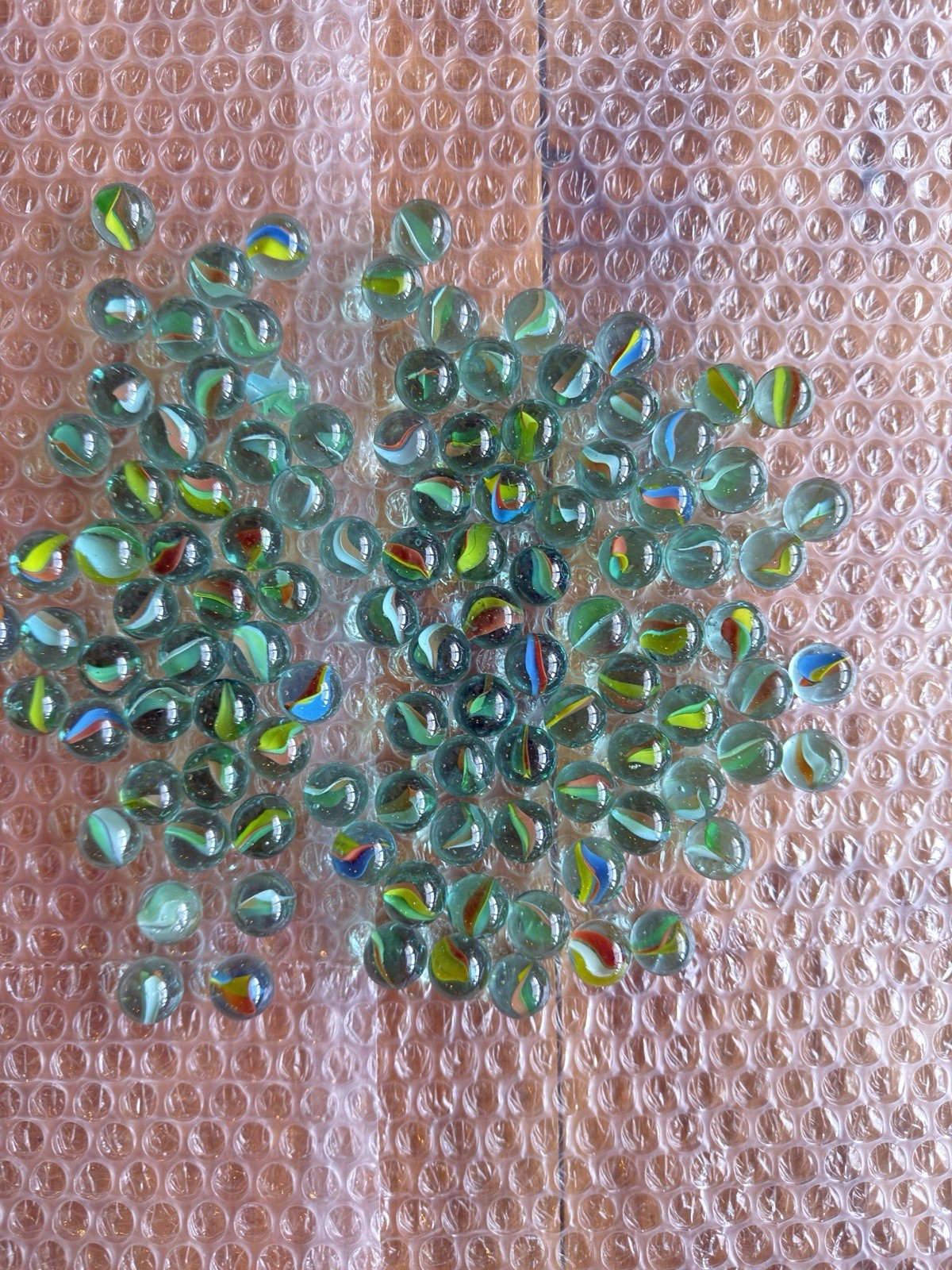 Cats Eye Marbles Various Multi-Colors Lot of 109