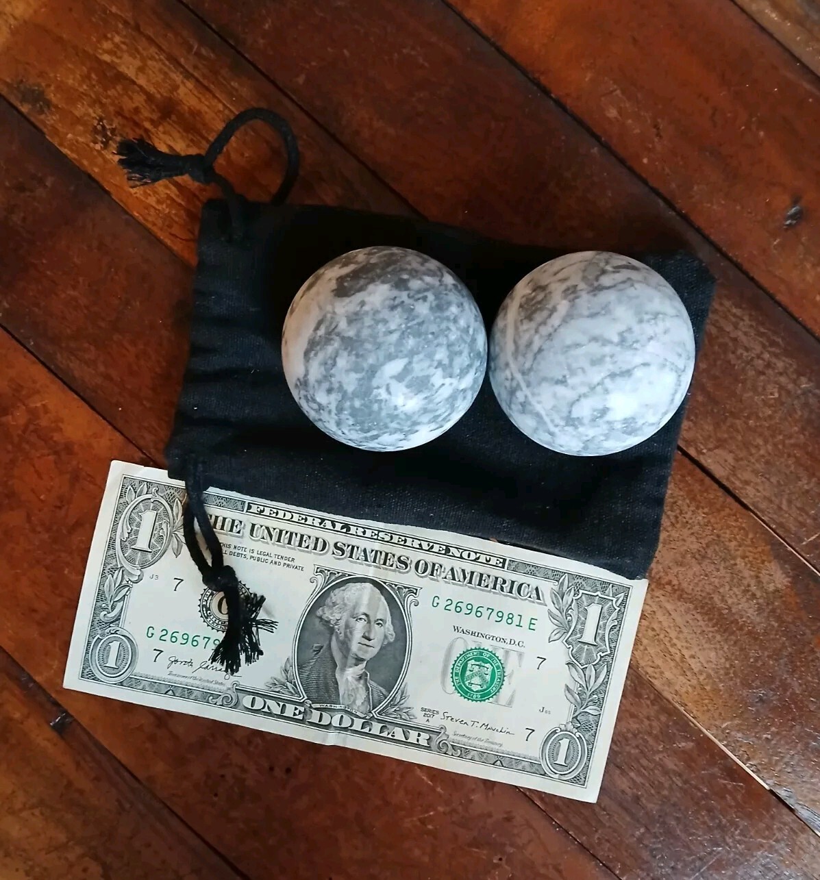 Set 2 Marble Spheres 3.5″ Ball Sphere Set