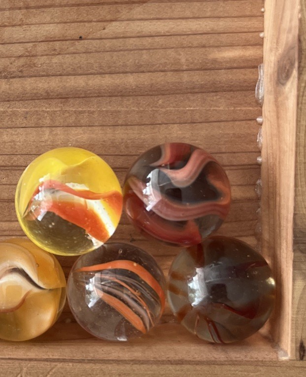 Vintage Marble Lot Cat Eye Swirl Corkscrew UV Reactive Spaghetti Shooter