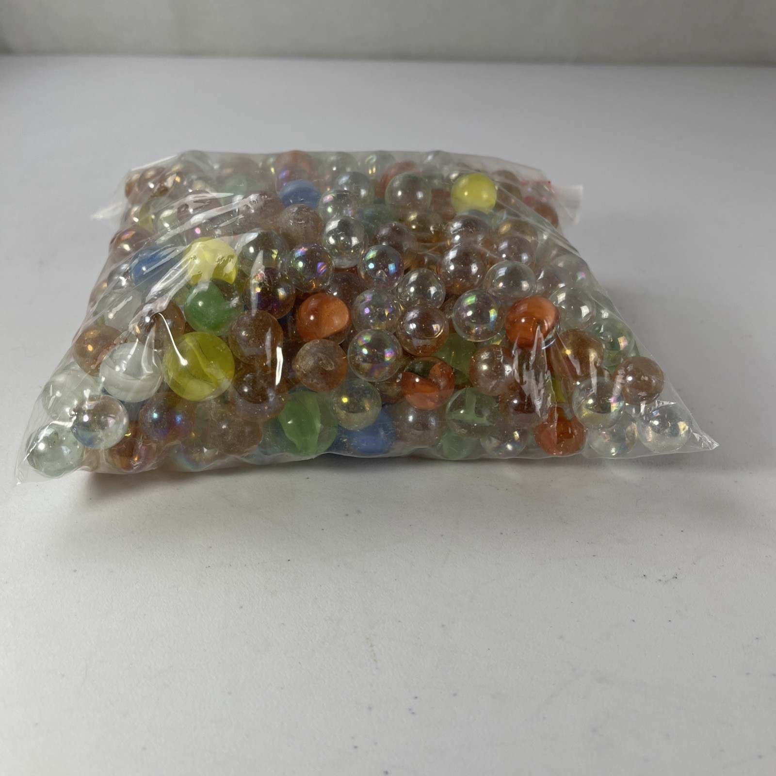 MIXED LOT GLASS MARBLES MULTICOLOR 4 POUNDS VINTAGE