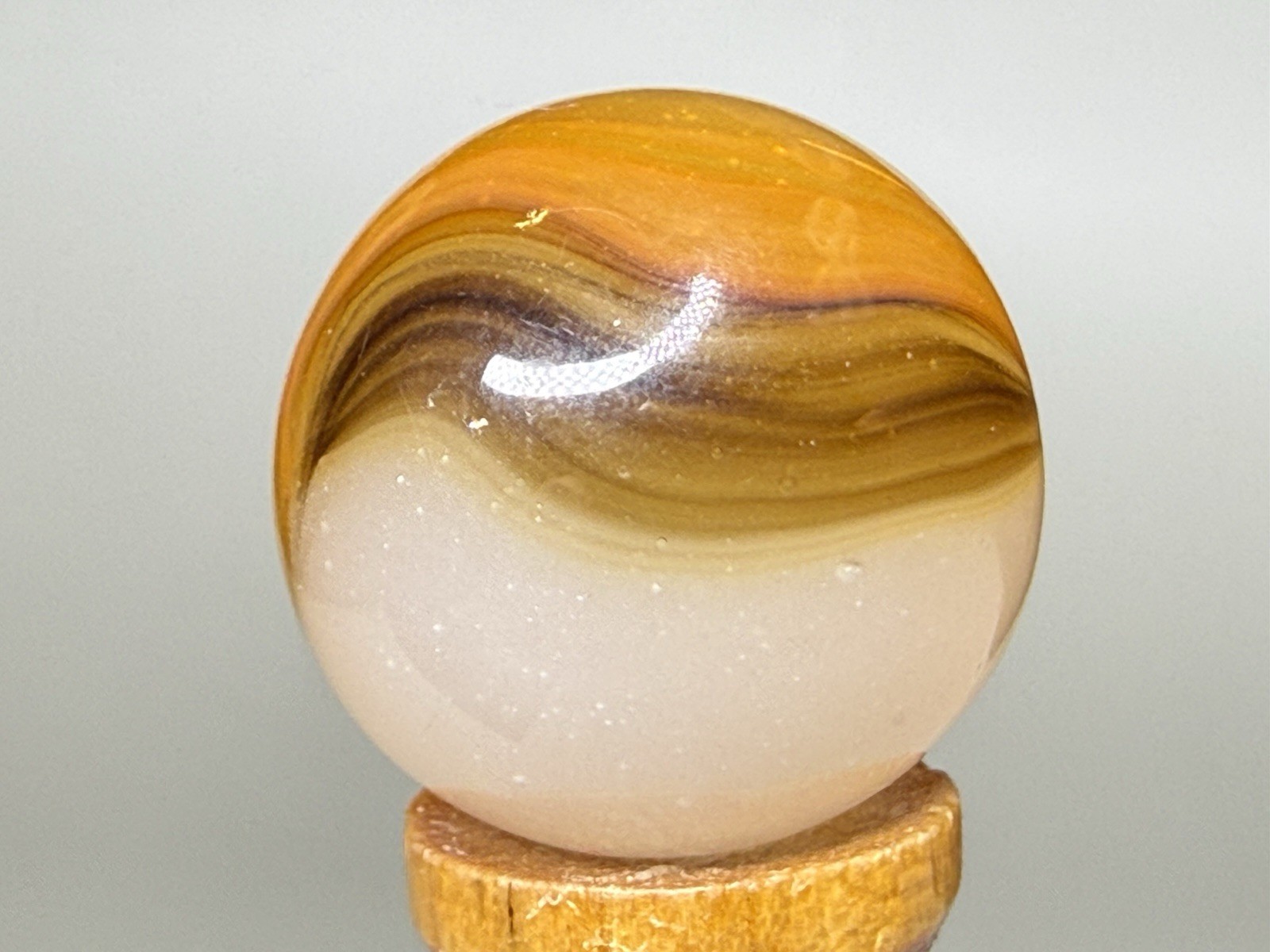 Akro Agate Multi Colored 1/2 Corkscrew Marble .64” NM