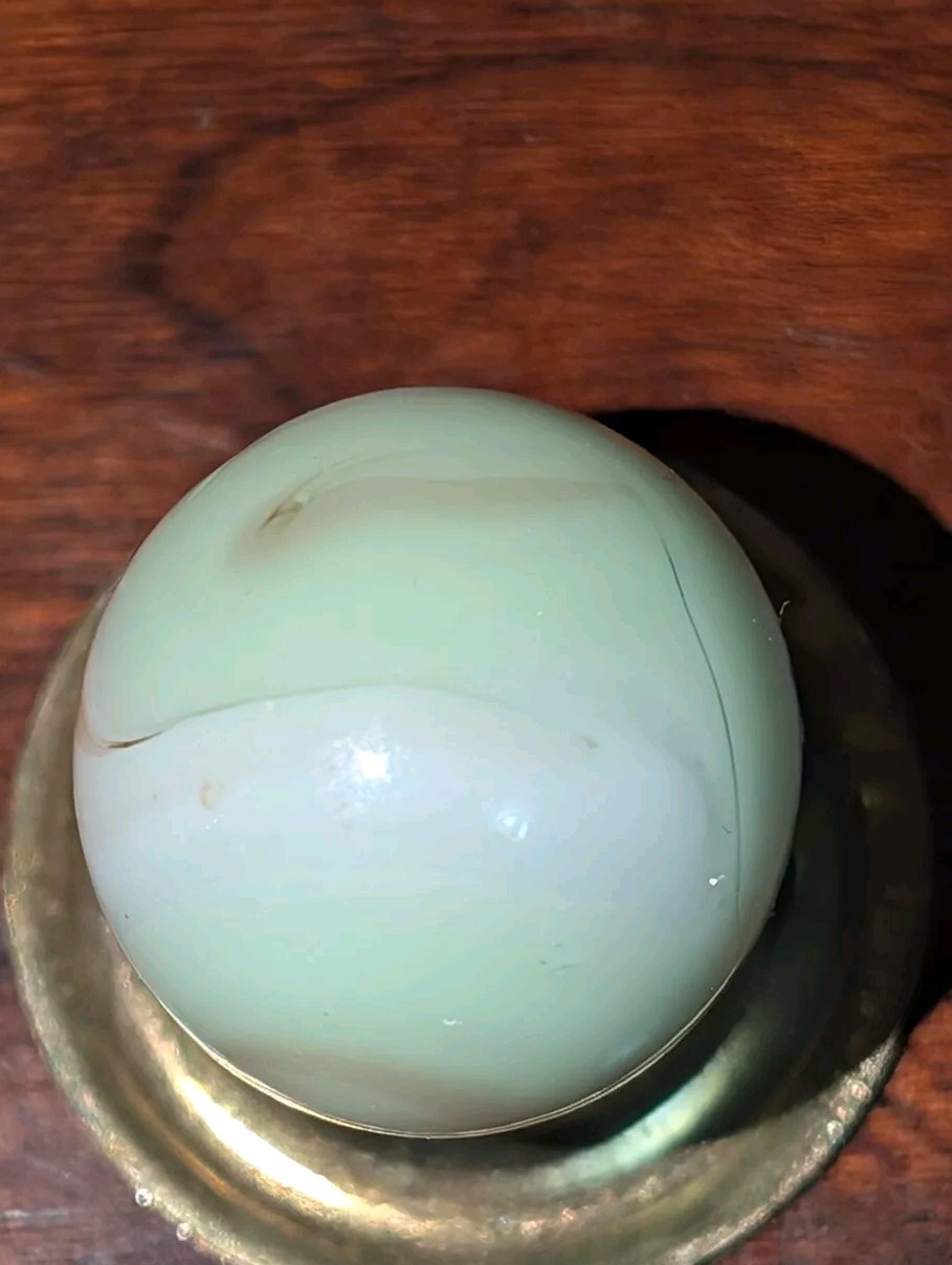 Alley Agate Swirl Marble, Rare Colors!! Pistachio Green & Tan, (.66) UV Reactive