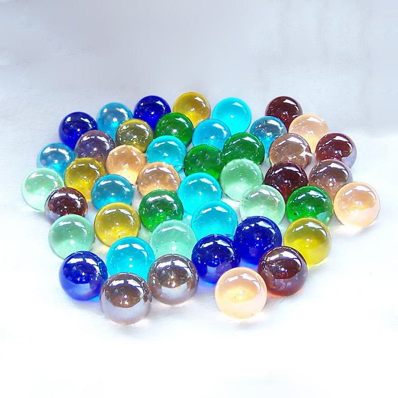 25mm Glass Marbles Glass Round Beads Vase Fish Tank Decoration DIY Toy Game