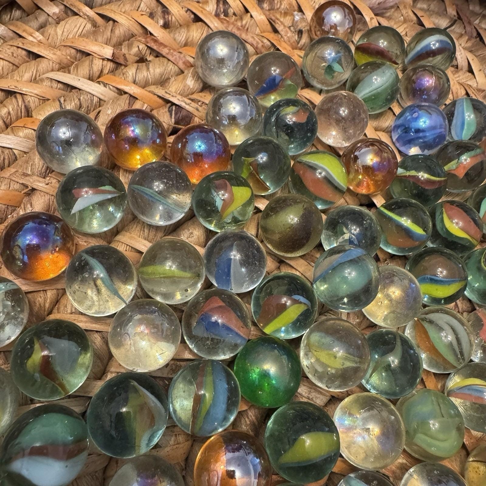 Vintage Cat Eye Mixture Collectible Game Colorful Lot Of Marbles 250 Total