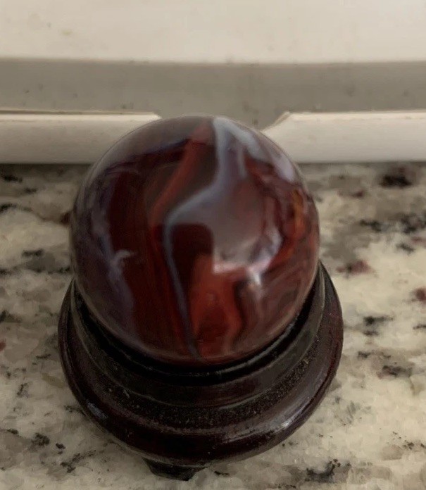 MINT M.F. Christensen BRICK Marble – Solid Oxblood Rare HTF 19mm