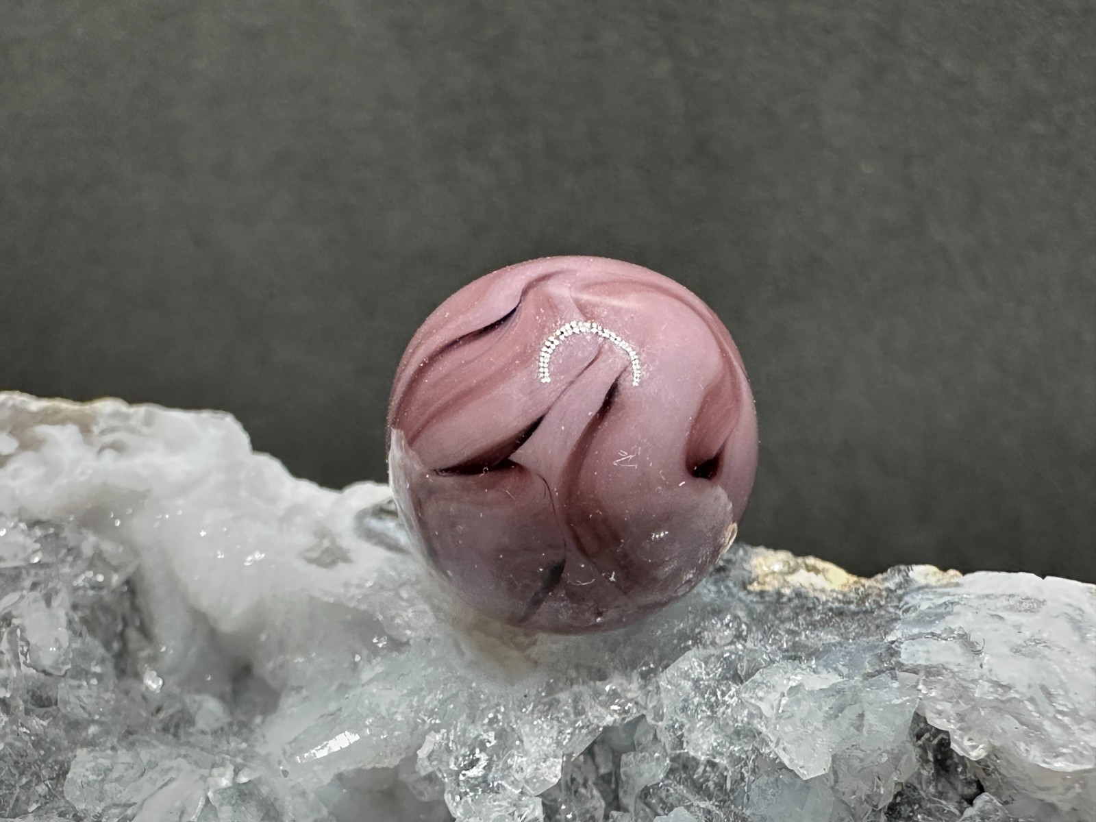 AWESOME Vintage BUSY West Virginia Swirl Marble – Purple Shades – .61″ NICE!