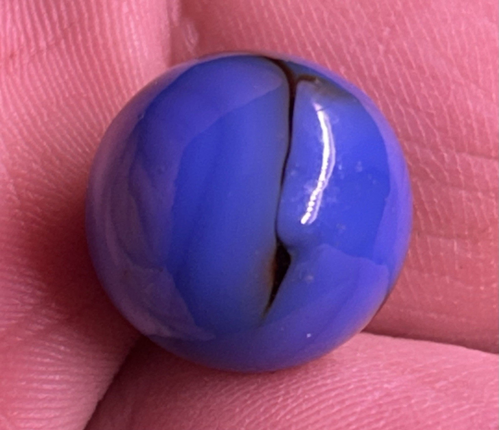 Vintage Akro Agate Or Peltier Glass 0.60” Swirl Marble Near Mint!