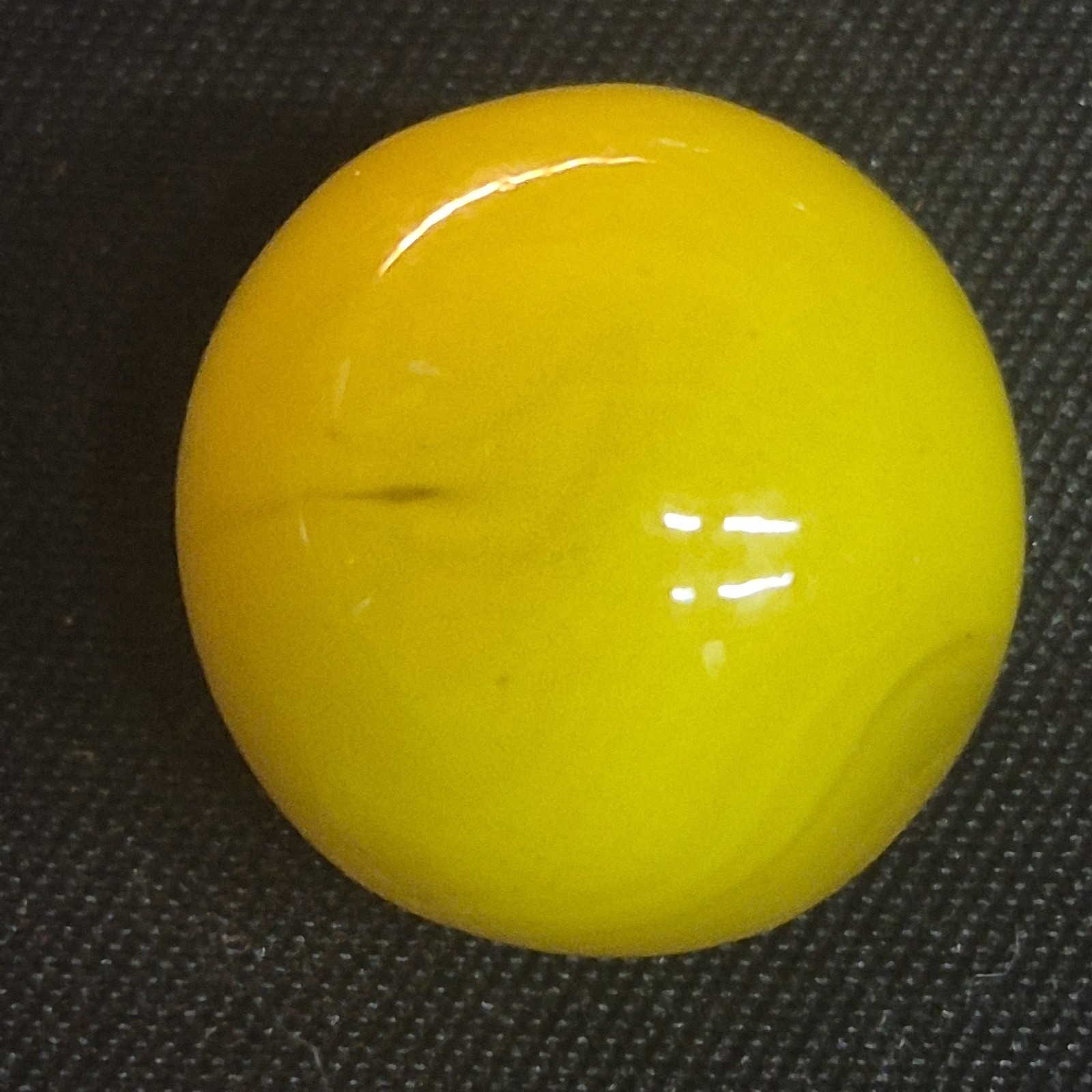 Vintage Vitro Agate Uranium Glass UV Reactive Yellow Patch Marble 0.59″ NM- VG