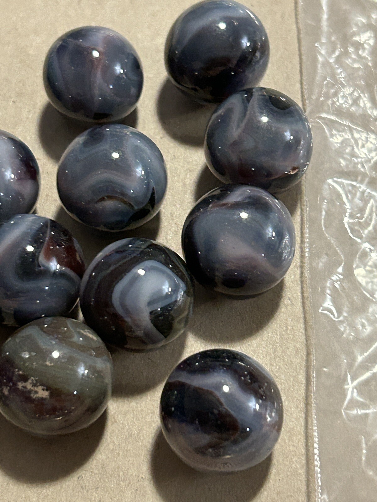 Vintage Marbles Lot Of 15 Large Unique Colors Lot 307